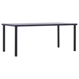Mesa de comedor de MDF negro y gris hormigón 180x90x75 cm en Mesas de comedor | Comprar online en Foru.es