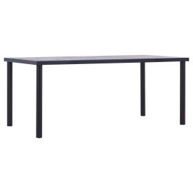 Mesa de comedor de MDF negro y gris hormigón 180x90x75 cm en Mesas de comedor | Comprar online en Foru.es