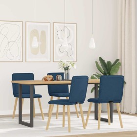 Sillas de comedor 4 unidades tela azul en Sillas de comedor | Comprar online en Foru.es
