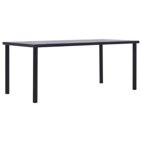 Mesa de comedor de MDF negro y gris hormigón 200x100x75 cm en Mesas de comedor | Comprar online en Foru.es