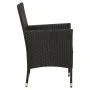 Juego de comedor de jardín 3 pzas con cojines ratán PE negro de vidaXL, Conjuntos de jardín - Ref: Foro24-3094865, Precio: 26...