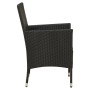 Juego de comedor de jardín 3 pzas con cojines ratán PE negro de vidaXL, Conjuntos de jardín - Ref: Foro24-3094865, Precio: 28...