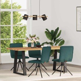 Sillas de comedor 4 unidades tela verde oscuro en Sillas de comedor | Comprar online en Foru.es