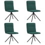 Sillas de comedor 4 unidades tela verde oscuro en Sillas de comedor | Comprar online en Foru.es