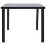 Mesa de comedor de MDF negro y gris hormigón 200x100x75 cm en Mesas de comedor | Comprar online en Foru.es