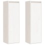 Armario de pared 2 uds madera maciza pino blanco 30x30x100 cm de vidaXL, Estantes y estanterías - Ref: Foro24-813508, Precio:...