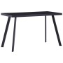 Mesa de comedor de vidrio templado negro 120x60x75 cm en Mesas de comedor | Comprar online en Foru.es