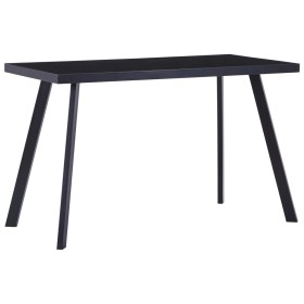 Mesa de comedor de vidrio templado negro 120x60x75 cm en Mesas de comedor | Comprar online en Foru.es