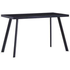 Mesa de comedor de vidrio templado negro 120x60x75 cm en Mesas de comedor | Comprar online en Foru.es