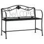 Banco de jardín de dos plazas 104 cm acero negro de vidaXL, Bancos de jardín - Ref: Foro24-318831, Precio: 130,22 €, Descuent...