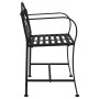 Banco de jardín de dos plazas 104 cm acero negro de vidaXL, Bancos de jardín - Ref: Foro24-318831, Precio: 130,22 €, Descuent...