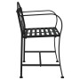 Banco de jardín de dos plazas 104 cm acero negro de vidaXL, Bancos de jardín - Ref: Foro24-318831, Precio: 132,76 €, Descuent...