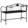 Banco de jardín de dos plazas 104 cm acero negro de vidaXL, Bancos de jardín - Ref: Foro24-318831, Precio: 130,22 €, Descuent...