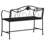 Banco de jardín de dos plazas 104 cm acero negro de vidaXL, Bancos de jardín - Ref: Foro24-318831, Precio: 132,76 €, Descuent...