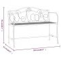 Banco de jardín de dos plazas 104 cm acero negro de vidaXL, Bancos de jardín - Ref: Foro24-318831, Precio: 130,22 €, Descuent...