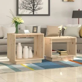 Stackable coffee tables 2 units solid pine wood by vidaXL, Coffee table - Ref: Foro24-813525, Price: 36,99 €, Discount: %