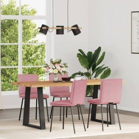 Sillas de comedor 4 unidades terciopelo rosa en Sillas de comedor | Comprar online en Foru.es