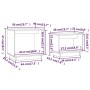 Mesas de centro apilables 2 unidades madera maciza de pino de vidaXL, Mesas de centro - Ref: Foro24-813525, Precio: 37,32 €, ...