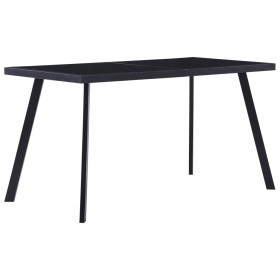 Mesa de comedor de vidrio templado negro 140x70x75 cm en Mesas de comedor | Comprar online en Foru.es