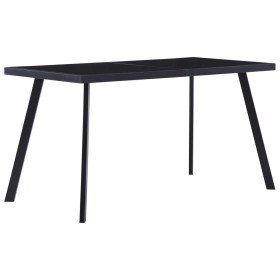 Mesa de comedor de vidrio templado negro 140x70x75 cm en Mesas de comedor | Comprar online en Foru.es