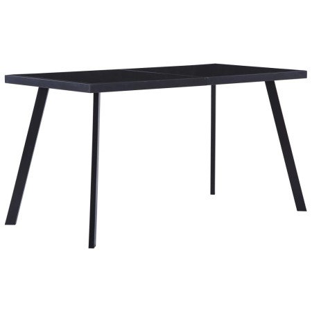 Mesa de comedor de vidrio templado negro 140x70x75 cm en Mesas de comedor | Comprar online en Foru.es