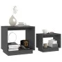 Stackable coffee tables 2 units solid gray pine wood by vidaXL, Coffee table - Ref: Foro24-813527, Price: 47,86 €, Discount: %