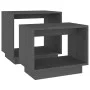 Stackable coffee tables 2 units solid gray pine wood by vidaXL, Coffee table - Ref: Foro24-813527, Price: 47,86 €, Discount: %