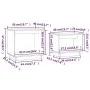 Stackable coffee tables 2 units solid gray pine wood by vidaXL, Coffee table - Ref: Foro24-813527, Price: 47,86 €, Discount: %