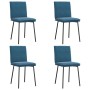 Sillas de comedor 4 unidades terciopelo azul en Sillas de comedor | Comprar online en Foru.es