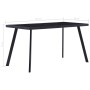 Mesa de comedor de vidrio templado negro 140x70x75 cm en Mesas de comedor | Comprar online en Foru.es