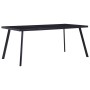 Mesa de comedor de vidrio templado negro 160x80x75 cm en Mesas de comedor | Comprar online en Foru.es