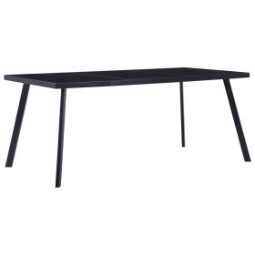Mesa de comedor de vidrio templado negro 160x80x75 cm en Mesas de comedor | Comprar online en Foru.es
