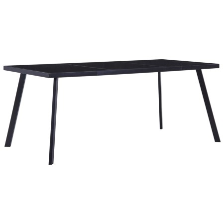 Mesa de comedor de vidrio templado negro 160x80x75 cm en Mesas de comedor | Comprar online en Foru.es