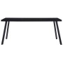 Mesa de comedor de vidrio templado negro 160x80x75 cm en Mesas de comedor | Comprar online en Foru.es