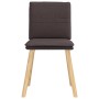 Sillas de comedor 4 unidades tela marrón oscuro en Sillas de comedor | Comprar online en Foru.es