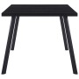 Mesa de comedor de vidrio templado negro 160x80x75 cm en Mesas de comedor | Comprar online en Foru.es