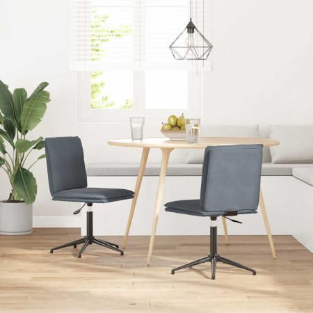 Sillas de comedor 2 unidades terciopelo gris oscuro en Sillas de comedor | Comprar online en Foru.es