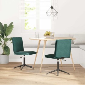 Sillas de comedor 2 unidades terciopelo verde oscuro en Sillas de comedor | Comprar online en Foru.es
