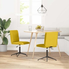 Sillas de comedor 2 unidades terciopelo amarillo en Sillas de comedor | Comprar online en Foru.es