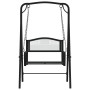 Banco mecedor de acero negro 124 cm de vidaXL, Bancos de jardín - Ref: Foro24-318832, Precio: 223,80 €, Descuento: %