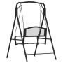 Banco mecedor de acero negro 124 cm de vidaXL, Bancos de jardín - Ref: Foro24-318832, Precio: 223,80 €, Descuento: %