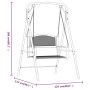 Banco mecedor de acero negro 124 cm de vidaXL, Bancos de jardín - Ref: Foro24-318832, Precio: 223,80 €, Descuento: %