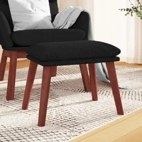 Reposapiés de tela color negro 45x29,5x35 cm de vidaXL, Otomanas - Ref: Foro24-341463, Precio: 35,99 €, Descuento: %