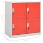 Armarios taquilla 2 uds de acero gris y rojo 90x45x92,5 cm de vidaXL, Taquillas y armarios de almacenamiento - Ref: Foro24-30...