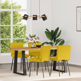 Sillas de comedor 4 unidades terciopelo amarillo en Sillas de comedor | Comprar online en Foru.es