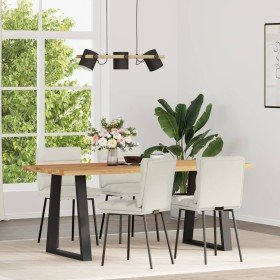 Sillas de comedor 4 unidades terciopelo crema en Sillas de comedor | Comprar online en Foru.es