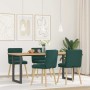 Sillas de comedor 4 unidades tela verde oscuro en Sillas de comedor | Comprar online en Foru.es
