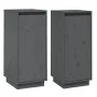 Aparador 2 uds madera maciza de pino gris 31,5x34x75 cm de vidaXL, Aparadores - Ref: Foro24-813355, Precio: 61,52 €, Descuent...