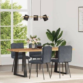Sillas de comedor 4 unidades terciopelo gris oscuro en Sillas de comedor | Comprar online en Foru.es