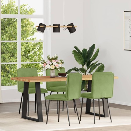 Sillas de comedor 4 unidades terciopelo verde claro en Sillas de comedor | Comprar online en Foru.es